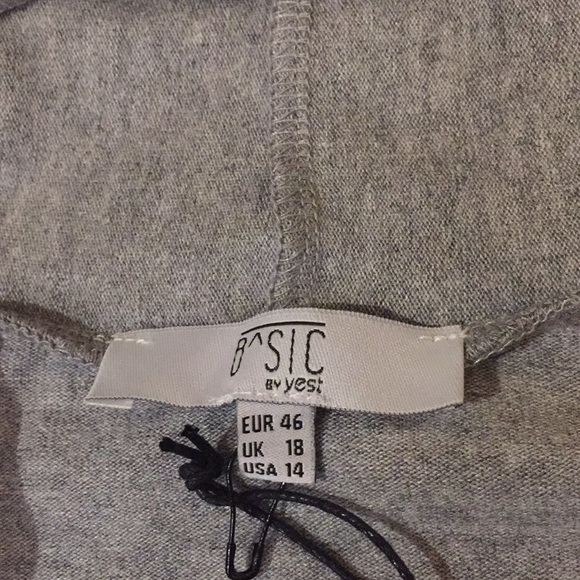 Ladies Basic By Yest Yessica Grey Melange Cardigan Sweater 80474B Size 14 - Picture 8 of 15